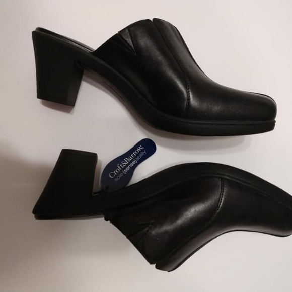 croft & barrow Shoes - CROFT& BARROW BLACK MULES WITH HEEL AS PICTURED